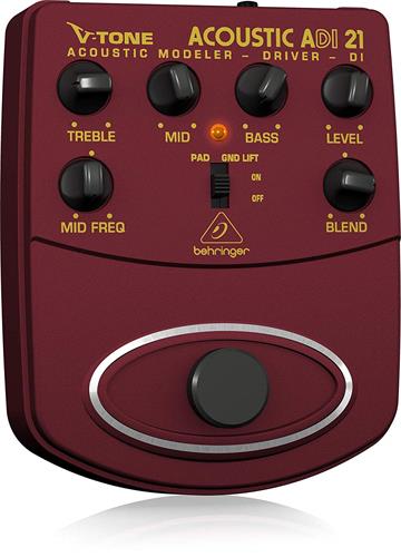 BEHRINGER ADI-21 - V-Tone Guitarra Acústica Pedal de efecto para Acústica - Preamplificador