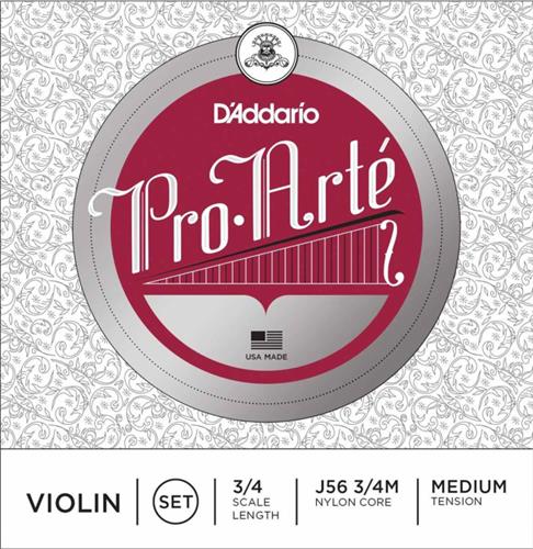 DADDARIO Orchestral J563/4M - ProArté 3/4 - Tensión Media Encordado p/Violin