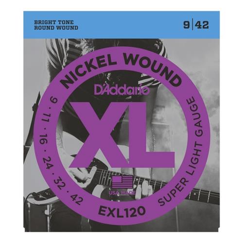 DADDARIO Strings EXL120 - XL Nickel Wound 009/042 Encordado p/Guitarra Eléctrica