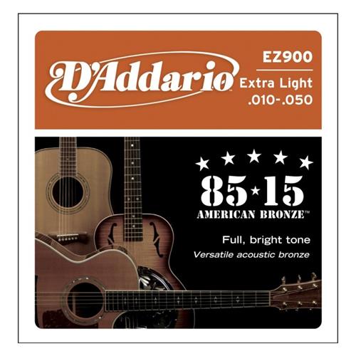 DADDARIO Strings EZ900 - American Bronze - 10/50 Extra Light Encordado p/Guitarra Acústica