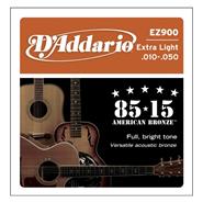 DADDARIO Strings EZ900 - American Bronze - 10/47 Extra Light Encordado p/Guitarra Acústica