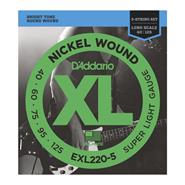 DADDARIO Strings EXL220-5 - XL Nickel Wound 040/125 Encordado p/Bajo Eléctrico 5 Cuerdas
