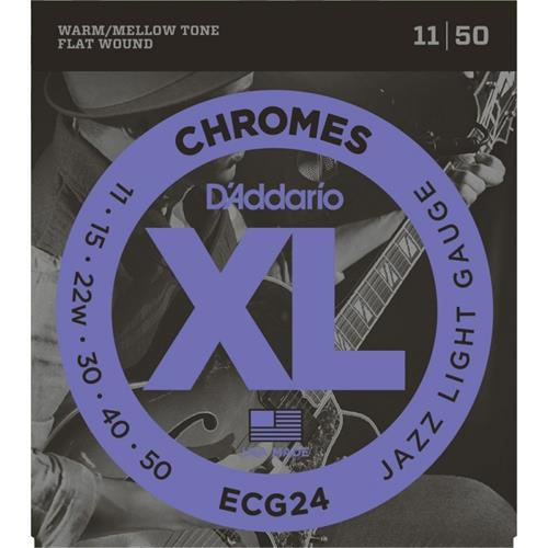 DADDARIO Strings ECG24 - Chromes 11/50 Encordado p/Guitarra Eléctrica Liso