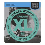 DADDARIO Strings EXL158 - XL Nickel Wound 013/062 Encordado p/Guitarra Eléctrica Barítono