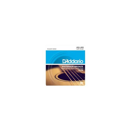 DADDARIO Strings EJ16 - Phosphor Bronze 012/016/-024w-032w-042w-053 Encordado p/Guitarra Acustica