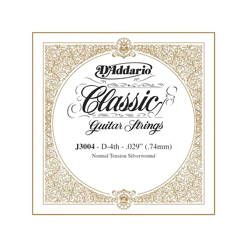 DADDARIO Strings J3004 - Ej 29/30 - 4TA Entorchada Cuerda Suelta p/Guitarra Clasica