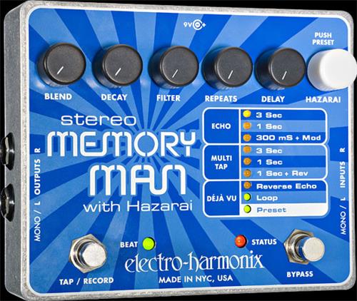 ELECTRO HARMONIX Stereo Memory Man (with Hazarai) - Analog Delay Pedal de efecto - Delay