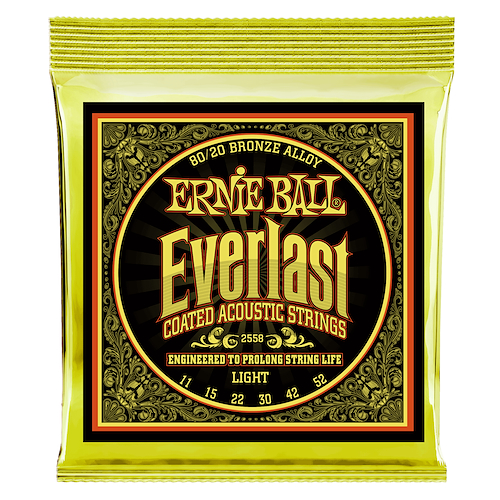 ERNIE BALL Everlast  Coated - 80/20 Bronze - 11/50 Encordado p/Guitarra Acustica