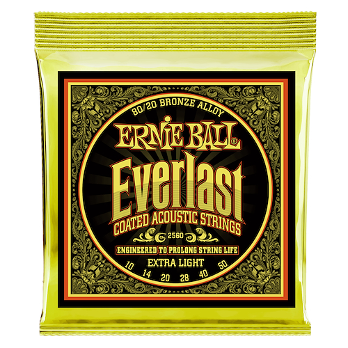 ERNIE BALL Everlast  Coated - 80/20 Bronze - 10/50 Encordado p/Guitarra Acustica