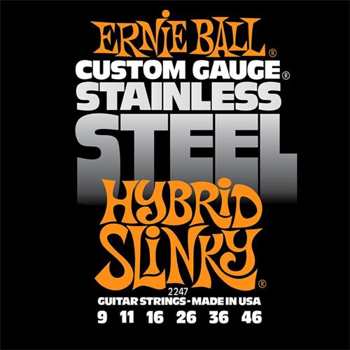 ERNIE BALL P02247 - Hibryd Slinky Stainless Steel - 09/46 Encordado p/Guitarra Eléctrica OFERTA