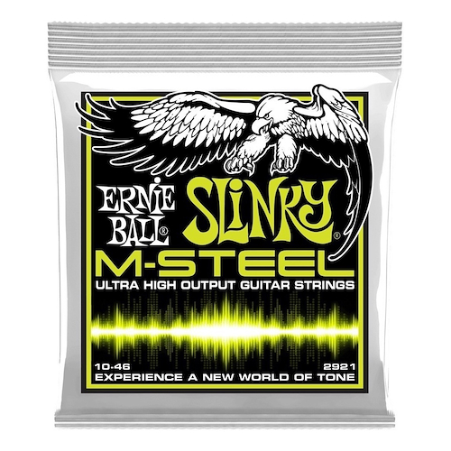 ERNIE BALL P02921 Slinky M-Steel 010-046 Encordado p/Guitarra Eléctrica