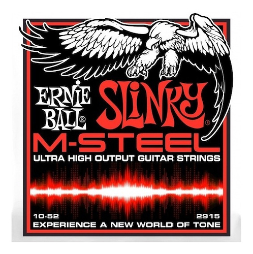 ERNIE BALL P02915 Slinky M-Steel 10-52 Encordado p/Guitarra electrica
