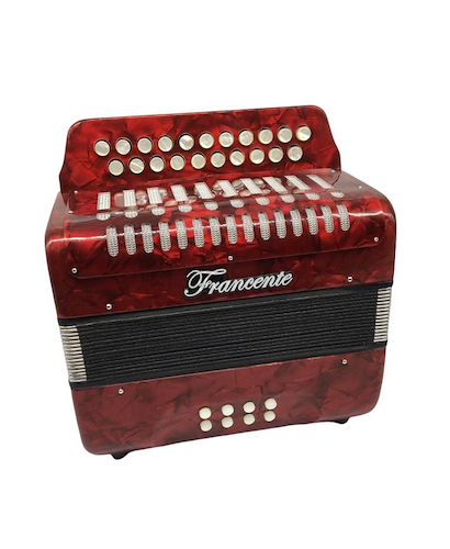 FRANCENTE L1600-1 Acordeon a Botones 21 botones 8 bajos - La Fusa  Instrumentos Musicales