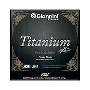 GIANNINI GENWTM - Tension Media 85/15 Titanium Encordado p/Guitarra Clásica *