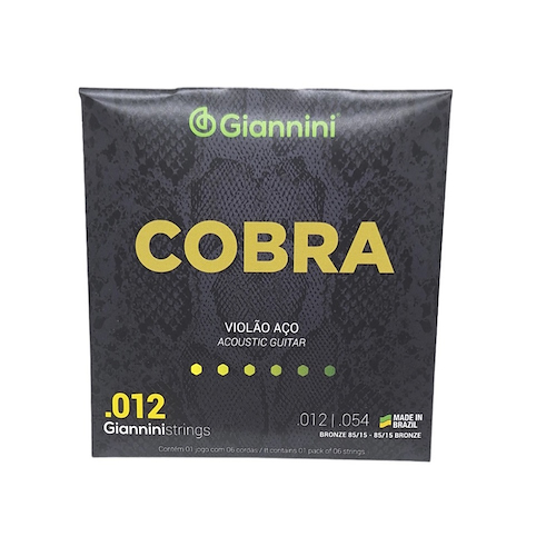 GIANNINI GEEFLKS  12-54  Bronze 85/15 Encordado p/Guitarra Acústica 012 *