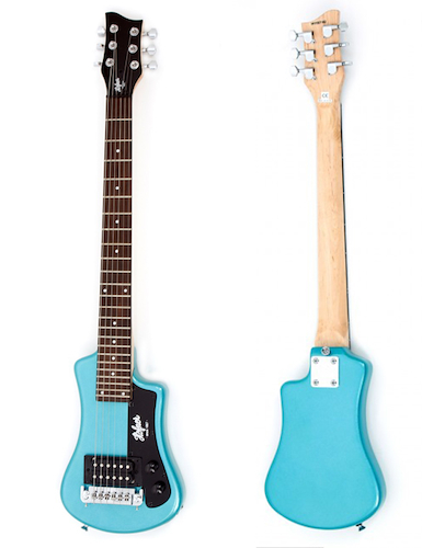 HOFNER Shorty Guitar  HCT-SH-BL azul - c/Funda Guitarra Electrica