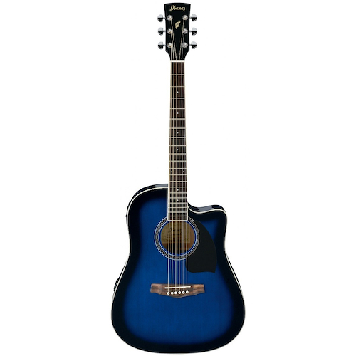 IBANEZ PF15ECE - Tansparent Blue Sunburst (TBS) Guitarra Acústica c/EQ
