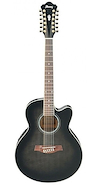 IBANEZ AEL2012ETS - Transparent Black Sunburst Guitarra Acústica c/EQ de 12 Cuerdas