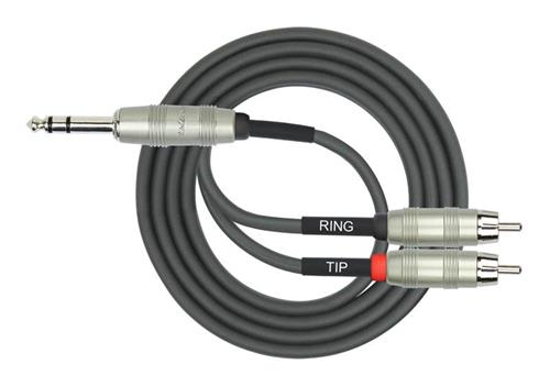 KIRLIN Y-344-04FT - 1,20m Cable Estéreo Plug TRS a 2 RCA
