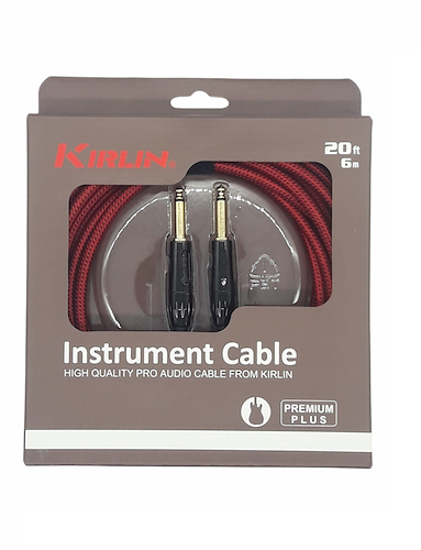 KIRLIN IWB-201BFGT-20FT - 6m (Textil, Premium) Cable Mono Plug