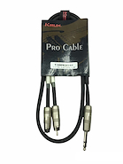 KIRLIN Y-344-03FT - 90cm Cable Estéreo Plug TRS a 2 RCA
