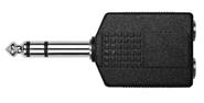 KIRLIN 2654 - 2 Plug hembra 1/4  a 1/4  macho (c/u) Adaptador Mono a Estéreo