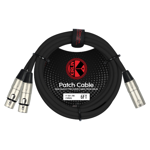 KIRLIN Y-301 - 6FT XLR M  - 2x XLR Fermela y Patch Cable Canon-Canon