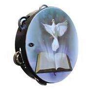 LATIN CUSTOM LC25R-P1 Pandereta Religiosa De 25 Cm Biblia