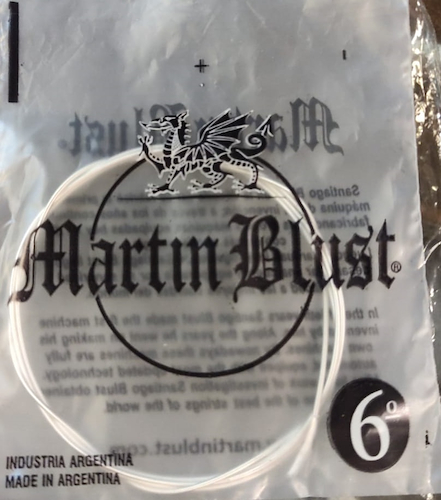 MARTIN BLUST 6 ta  Suelta - Plateada Cuerda Suelta p/Guitarra Clásica