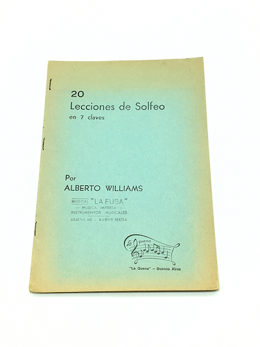 MELOS Alberto Williams 20 leccines de solfeo-7 claves
