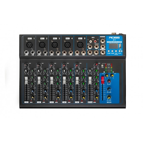 ROSS PA F-7 - 8 canales c/Bluetooth Mixer