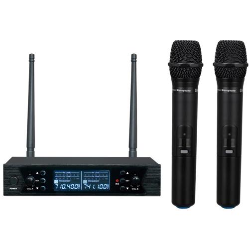 ROSS MU-626 - 2 Micrófonos Sistema Inalámbrico Dual c/Mic de Mano (UHF)