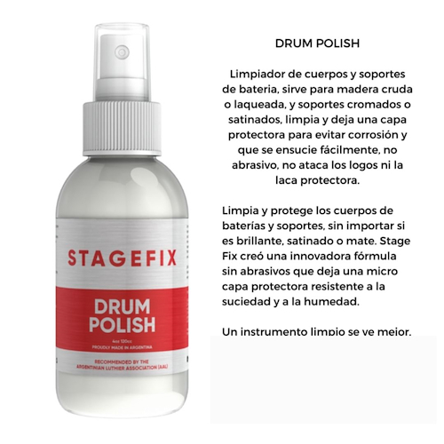 STAGEFIX DP - Drum Polish - 120cc Limpiador p/Cuerpos y Soportes de Bateria