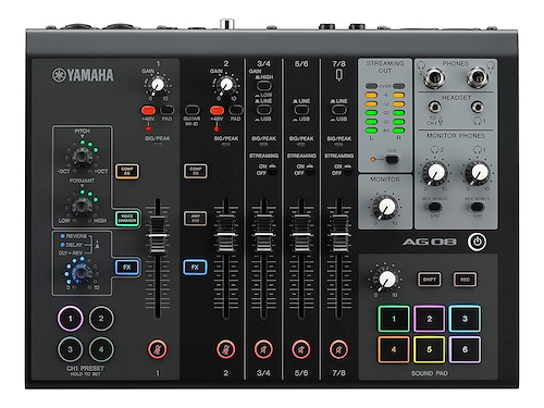 YAMAHA AG08 Sonido profesional p/Live Streaming/Gaming