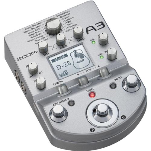 ZOOM A3 Pedalera multiefecto p/ Guitarra Acústica