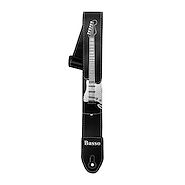 BASSO SF30 GUITARRA STRATO NEGRO SINTETICO 5CM