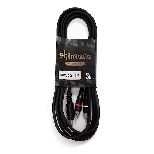 SHIMURA AUC2006-3 3 MTS 3.5MM PLUG ST - 2 RCA MACHO