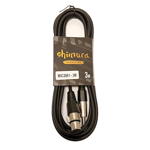 SHIMURA MIC2061M-3 3 MT XLR MACHO-PLUG MACHO MONO 6 MM