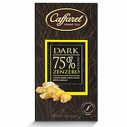 CAFFAREL Chocolate Amargo 75% Cacao Con Jengibre 80g