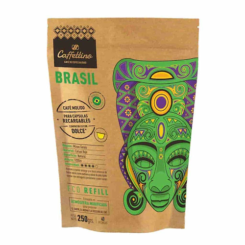 CAFFETTINO Café Molido Especialidad Brasil Dark Roasted 250g