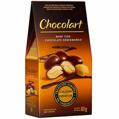 CHOCOLART Maní Con Chocolate Semiamargo 80g