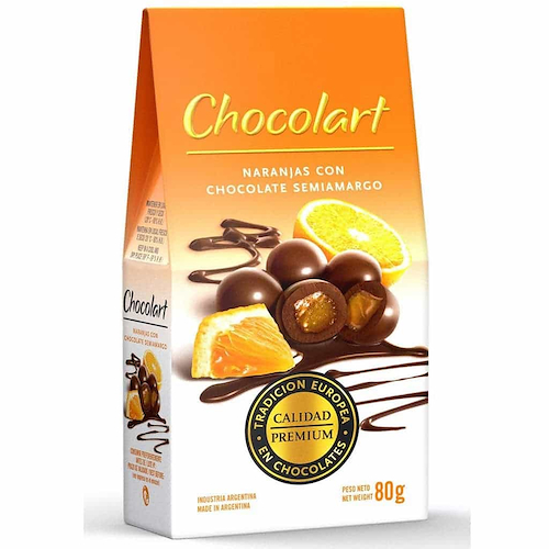 CHOCOLART Naranjas Con Chocolate Semiamargo 80g