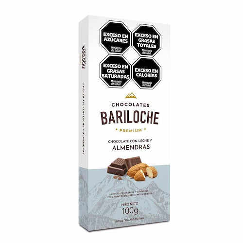CHOCOLATES BARILOCHE Chocolate De Leche Con Almendras 100g