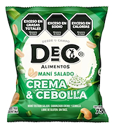 DEC ALIMENTOS Mani Salado Crema y Cebolla 75g