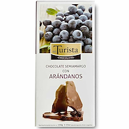 DEL TURISTA Chocolate Semiamargo Con Arándanos 100g