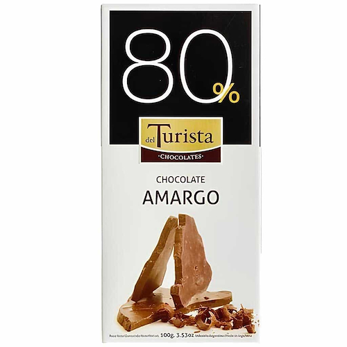 DEL TURISTA Chocolate Amargo 80% Cacao 100g