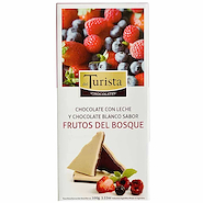 DEL TURISTA Chocolate De Leche Y Blanco Frutos Del Bosque 100g
