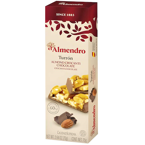 EL ALMENDRO Turrón De Almendras Crocantes Con Chocolate 75g