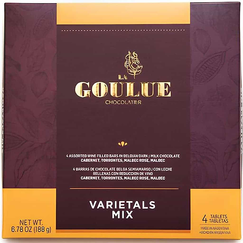 LA GOULUE CHOCOLATIER Chocolates Rellenos Con Vino Mix Varietales 188G