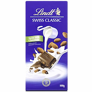 LINDT Tableta De Chocolate Clasico Leche Con Almendras